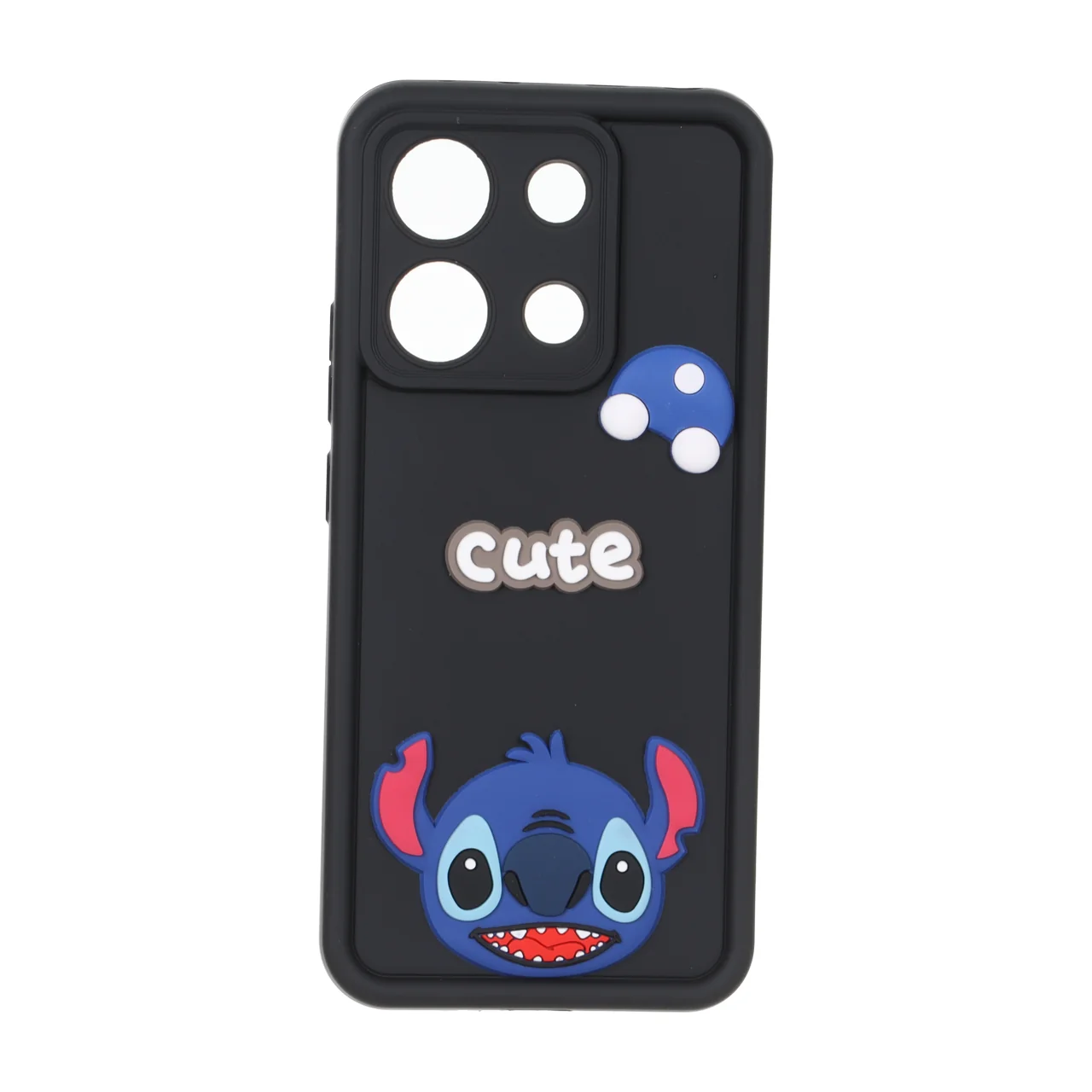 قاب Solid Case عروسک برجسته محافظ لنزدار Xiaomi Redmi Note 13 4G - مشکی