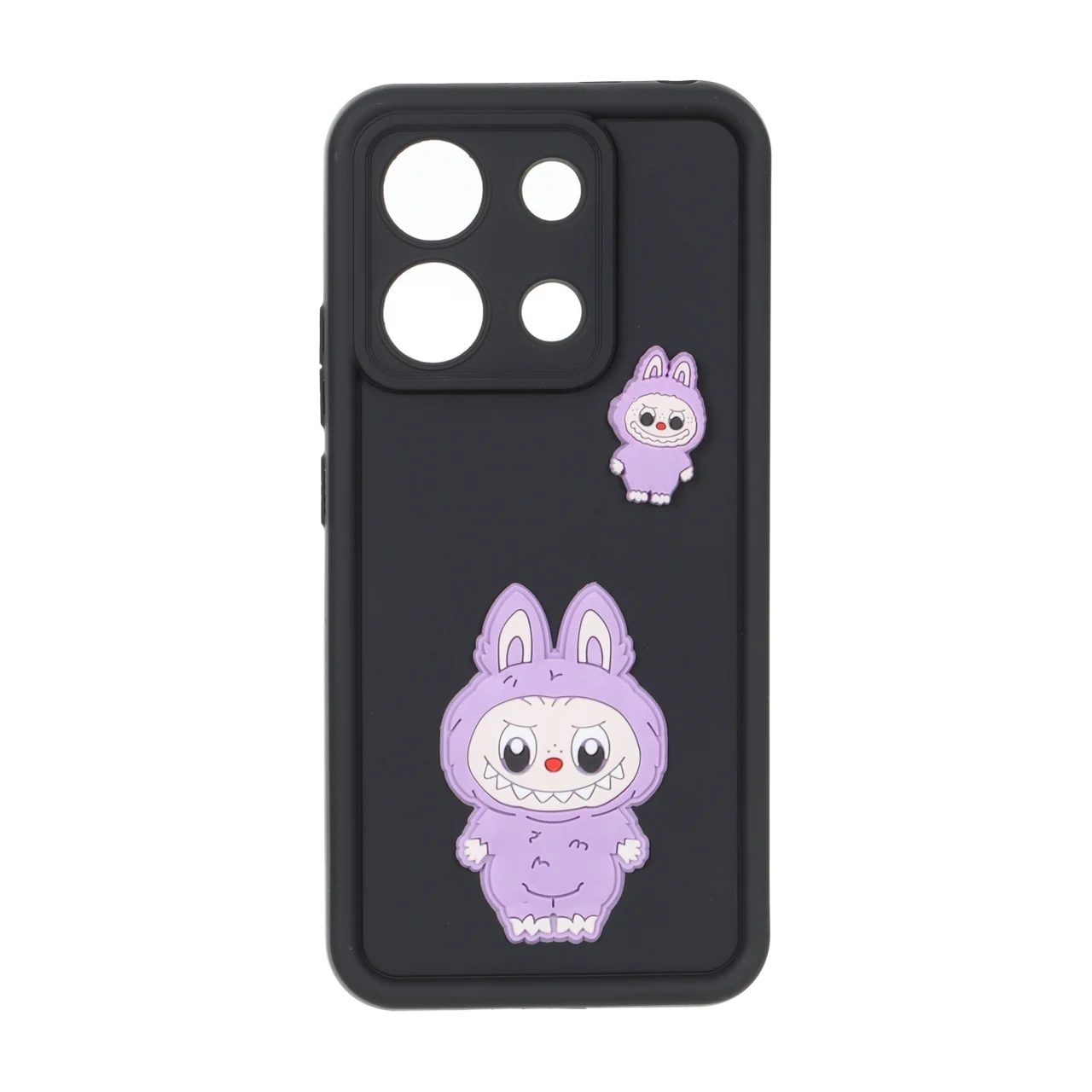 قاب Solid Case عروسک برجسته محافظ لنزدار Xiaomi Redmi Note 13 4G - مشکی کد 1