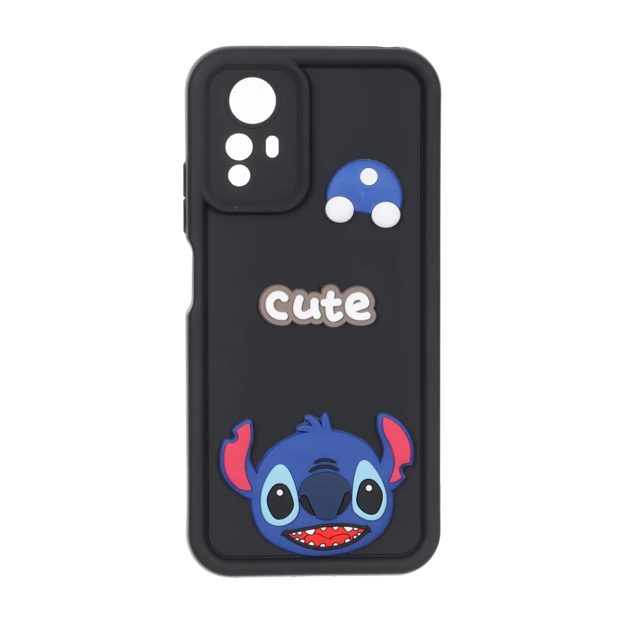 قاب Solid Case عروسک برجسته محافظ لنزدار Xiaomi Redmi Note 12S - مشکی
