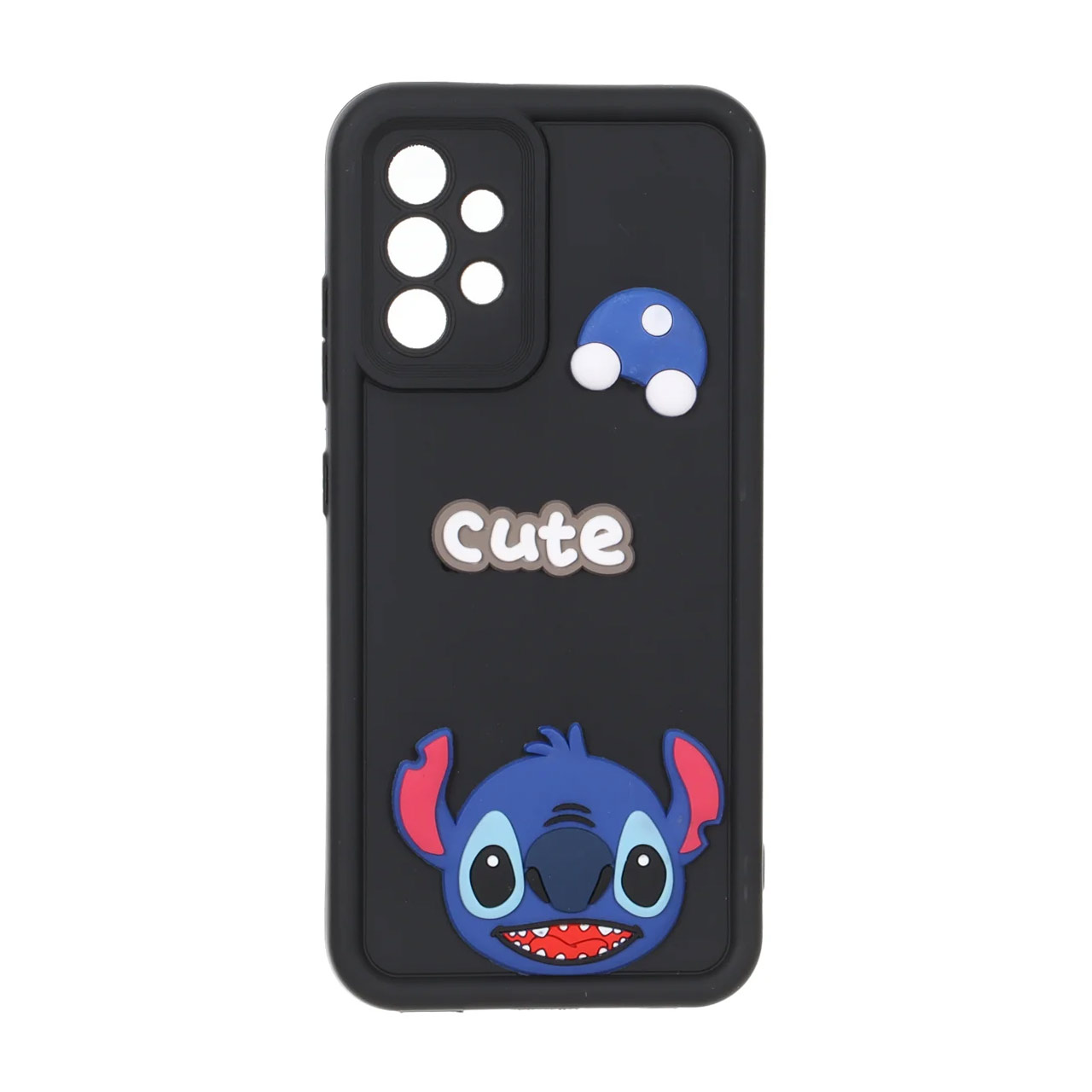 قاب Solid Case عروسک برجسته محافظ لنزدار Samsung Galaxy A32 4G - مشکی