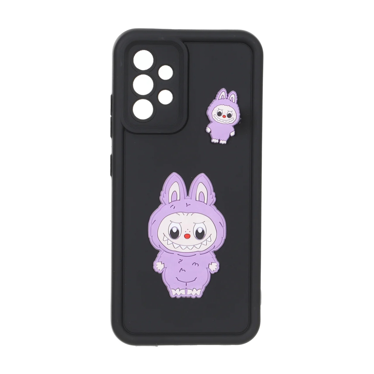 قاب Solid Case عروسک برجسته محافظ لنزدار Samsung Galaxy A32 4G - مشکی کد 1