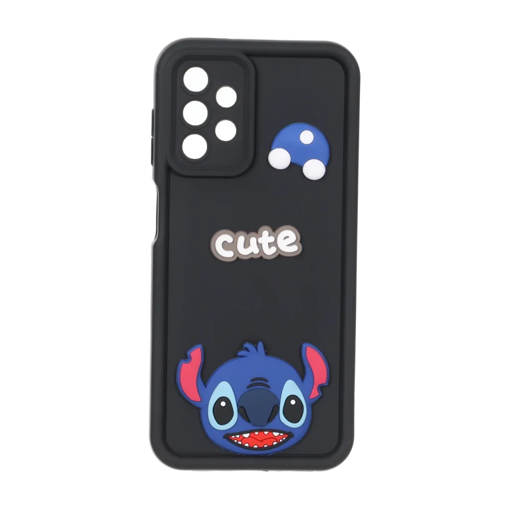 قاب Solid Case عروسک برجسته محافظ لنزدار Samsung Galaxy A13 4G - مشکی