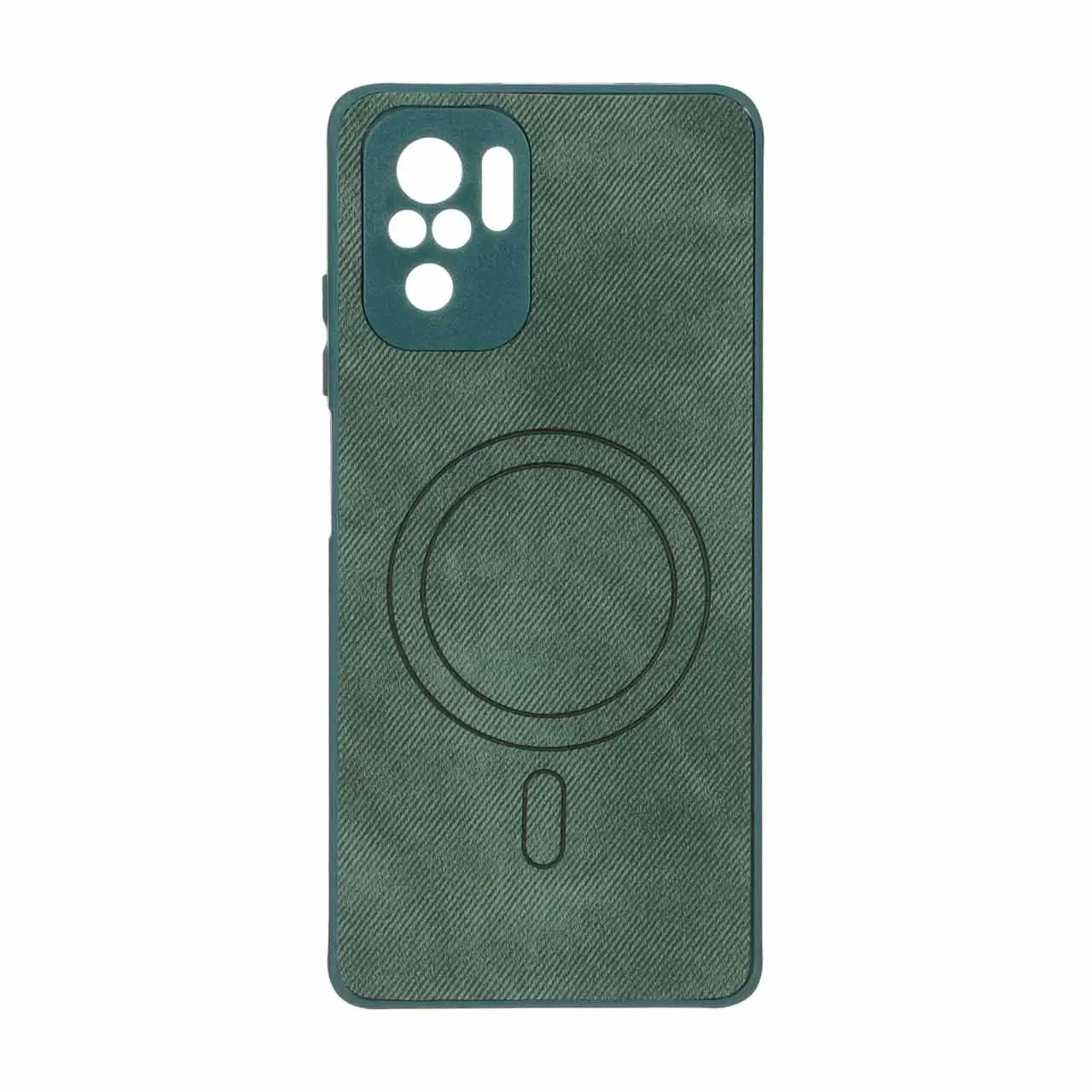قاب پارچه ای طرح مگ سیف محافظ لنزدار Xiaomi Redmi Note 10 4G / Redmi Note 10S / Poco M5S - سبز