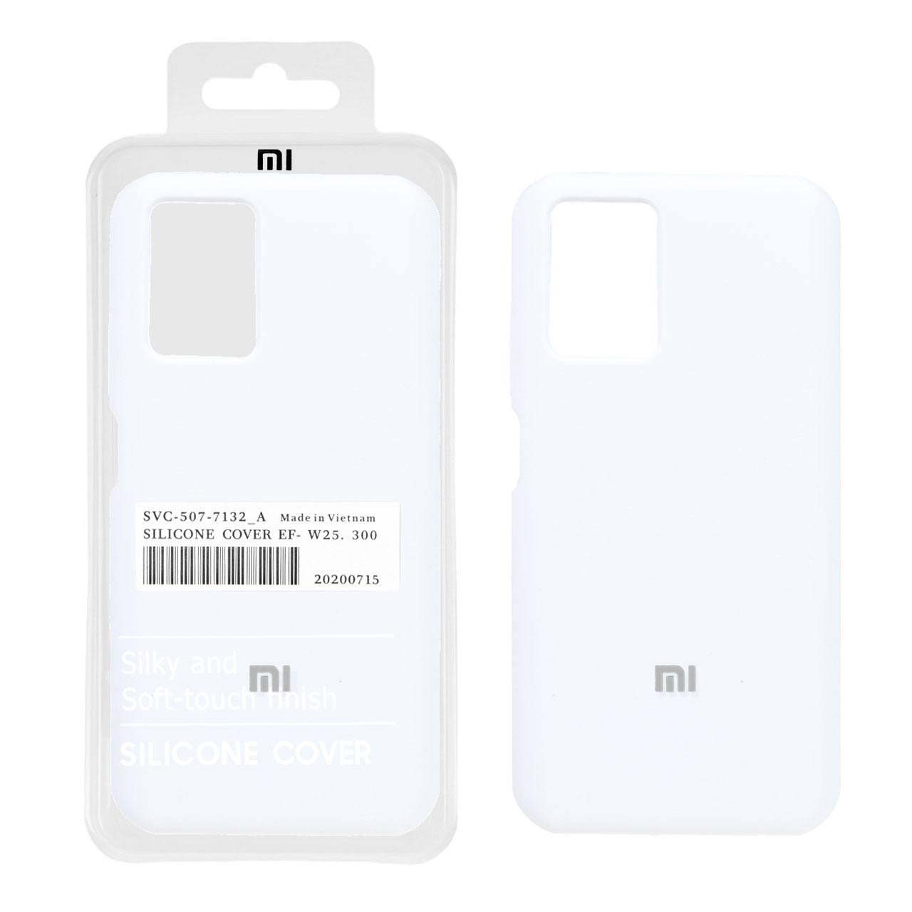 قاب سیلیکونی پاک کنی اورجینال درجه یک Xiaomi Redmi Note 10 4G / Redmi Note 10S / Poco M5S - سفید (پک دار)