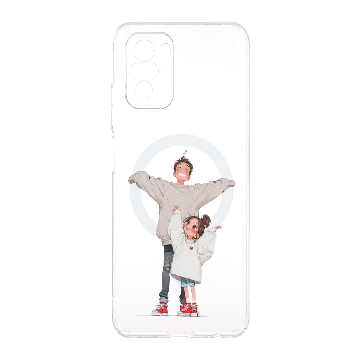 قاب Cute Girl طرح مگ سیف کریستالی Xiaomi Redmi Note 10 4G / Redmi Note 10S / Poco M5S - کد 1