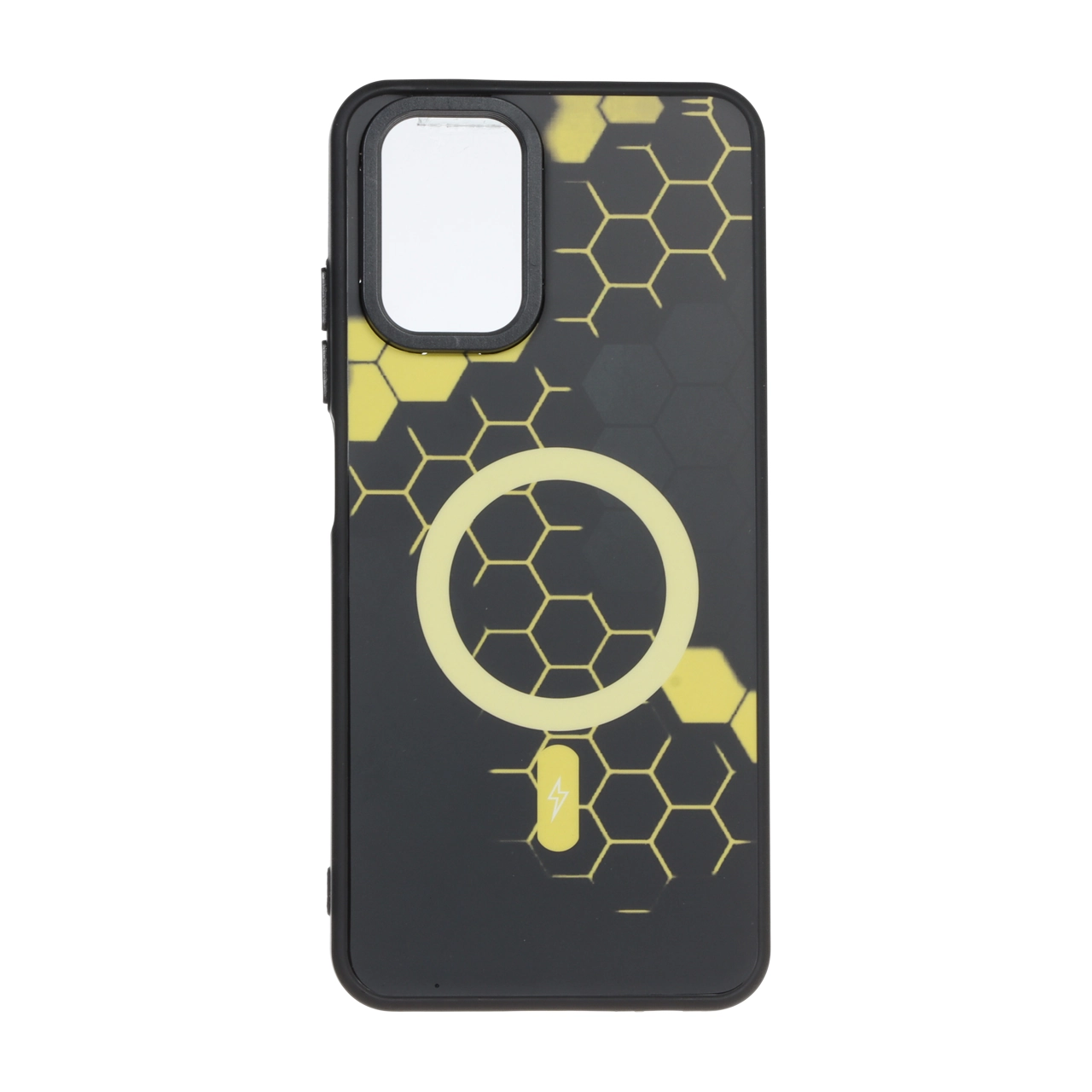 قاب Hexagon طرح مگ سیف Xiaomi Redmi Note 10 4G / Redmi Note 10S / Poco M5S - زرد