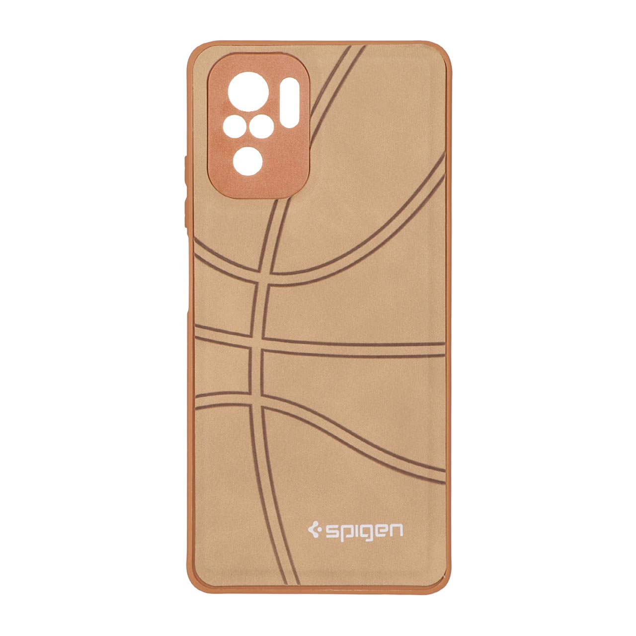 قاب طرح جیر Spigen بسکتبالی Xiaomi Redmi Note 10 4G / Redmi Note 10S / Poco M5S - نسکافه ای