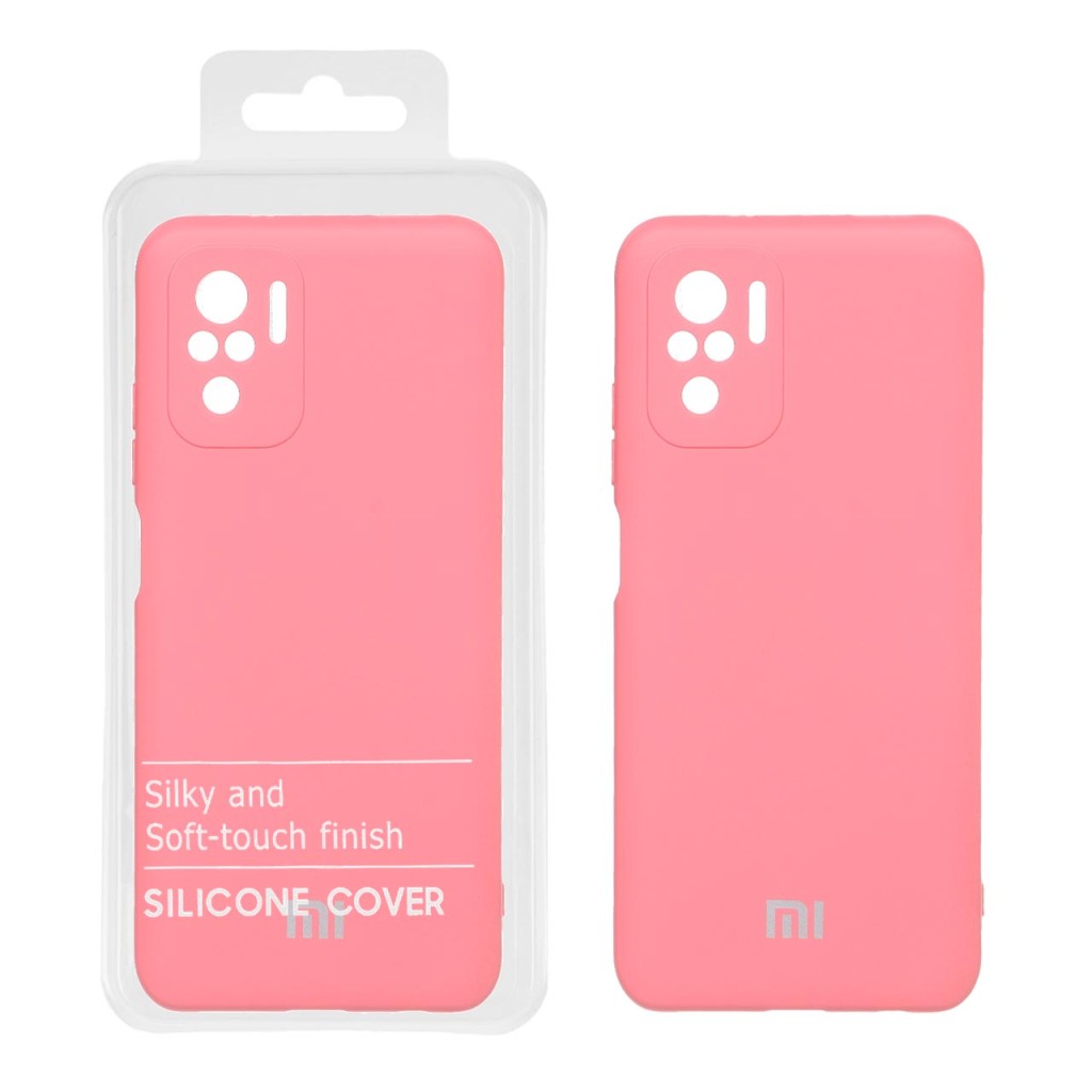 قاب نیو سیلیکون محافظ لنزدار Xiaomi Redmi Note 10 4G / Note 10S / Poco M5S - RFF - صورتی روشن (پک دار)