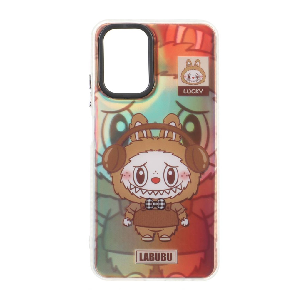 قاب Labubu هولوگرامی دور ژله ای مات Xiaomi Redmi Note 10 4G / Redmi Note 10S / Poco M5S - طرح 127