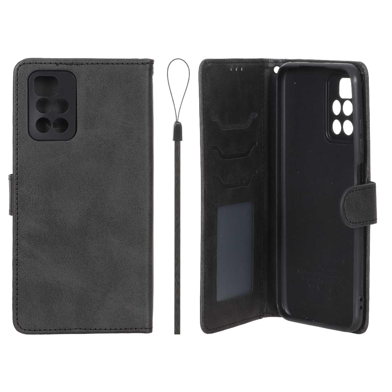 کیف موبایل مگنتی درجه یک داخل خز MNC Plus مدل Xiaomi Redmi 10 / Redmi 10 Prime - مشکی