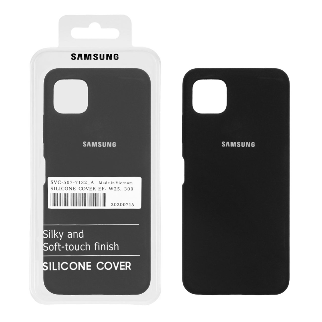 قاب سیلیکونی پاک کنی اورجینال درجه یک Samsung Galaxy A22 5G - مشکی (پک دار)