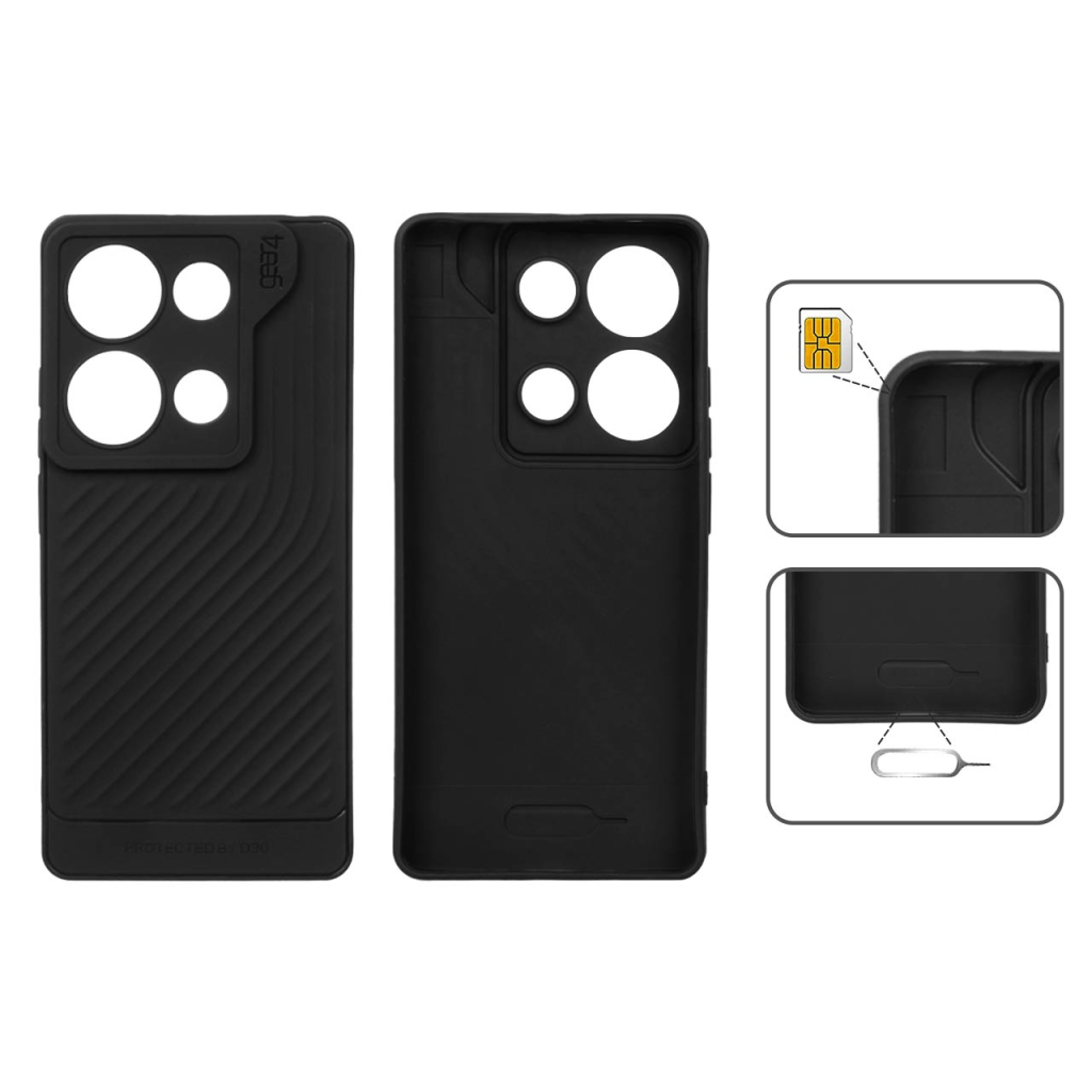 قاب Gear4 کبریتی Xiaomi Redmi Note 14S / Note 13 Pro 4G / M6 Pro 4G - مشکی