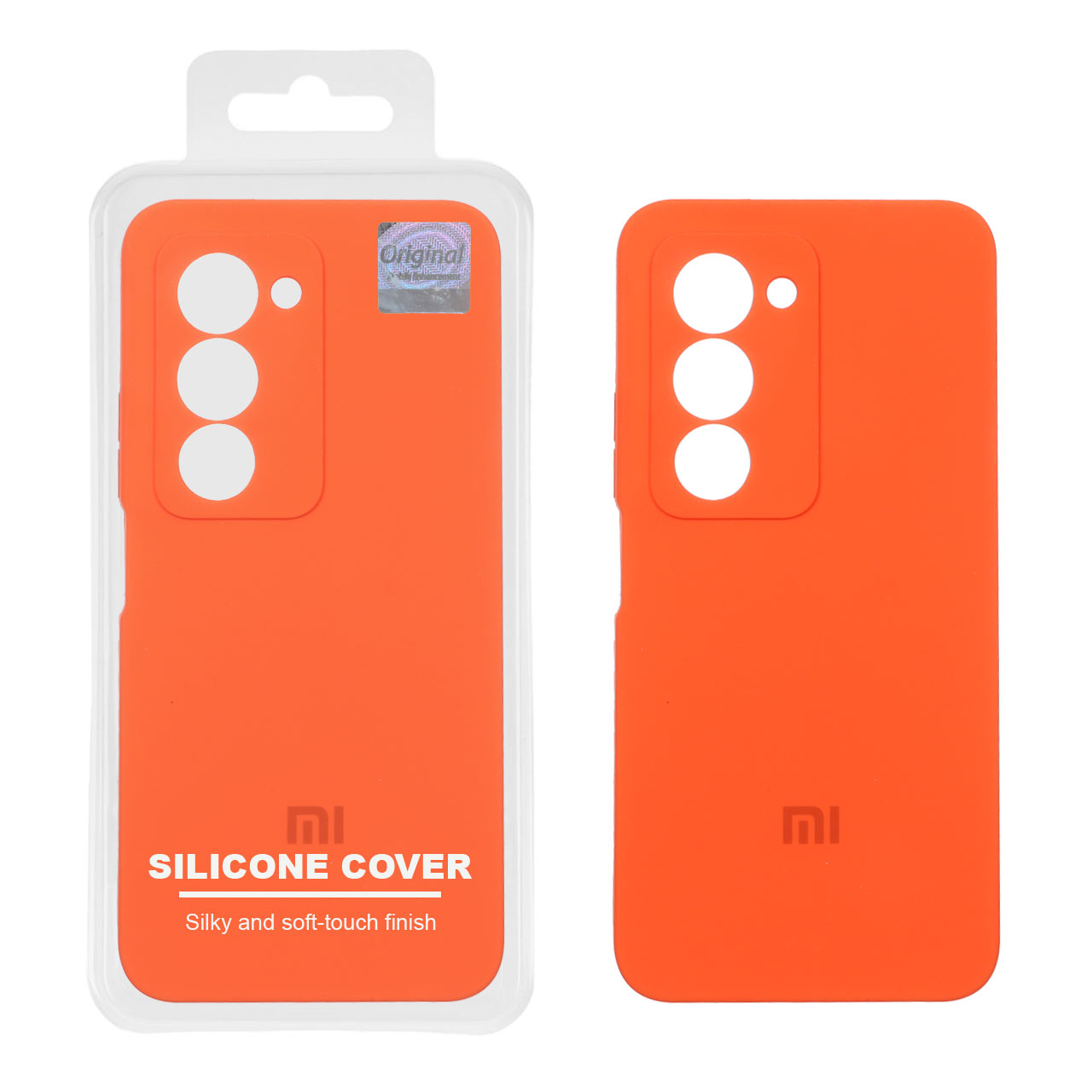 قاب سیلیکونی پاک کنی اورجینال Master Quality مدل Xiaomi Redmi 15 4G - نارنجی (پک دار)