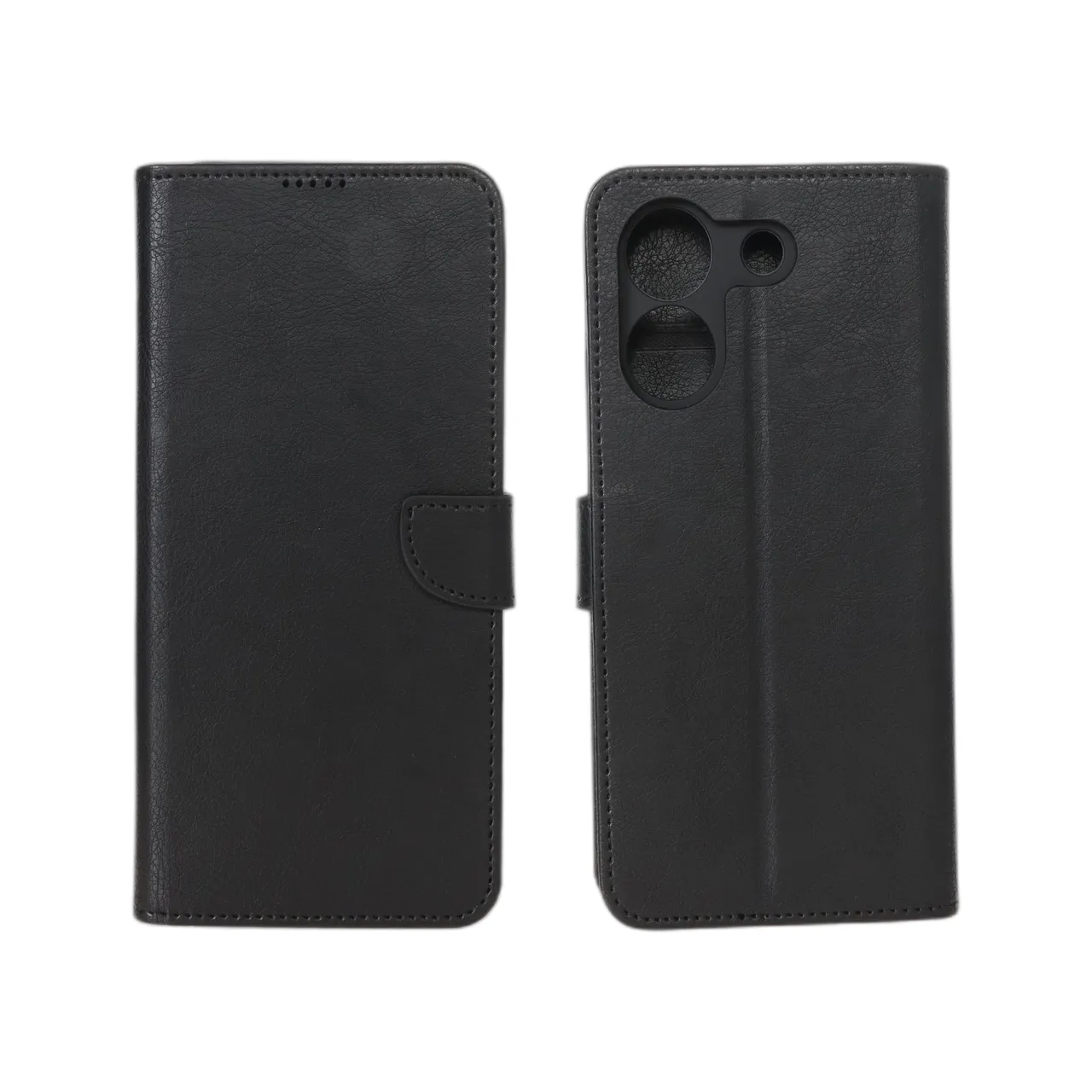 کیف چرمی موبایل مگنتی محافظ لنزدار Xiaomi Poco M7 Pro 5G - مشکی
