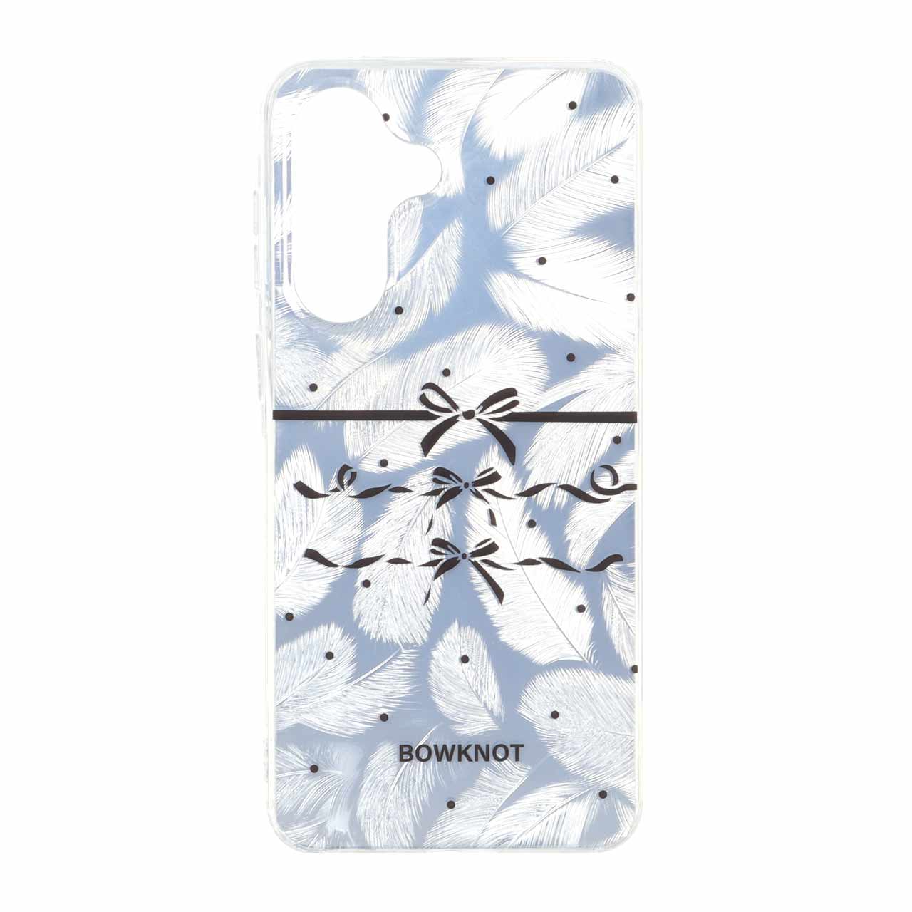 قاب اطلسی دور ژله ای طرح پر Samsung Galaxy A57 - کد 56