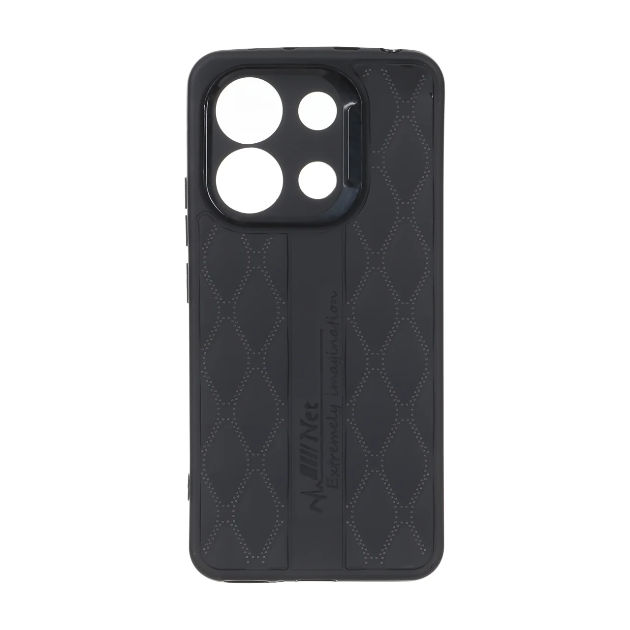 قاب پافر لوزی Imagination دور لنز براق Xiaomi Redmi Note 13 4G - مشکی