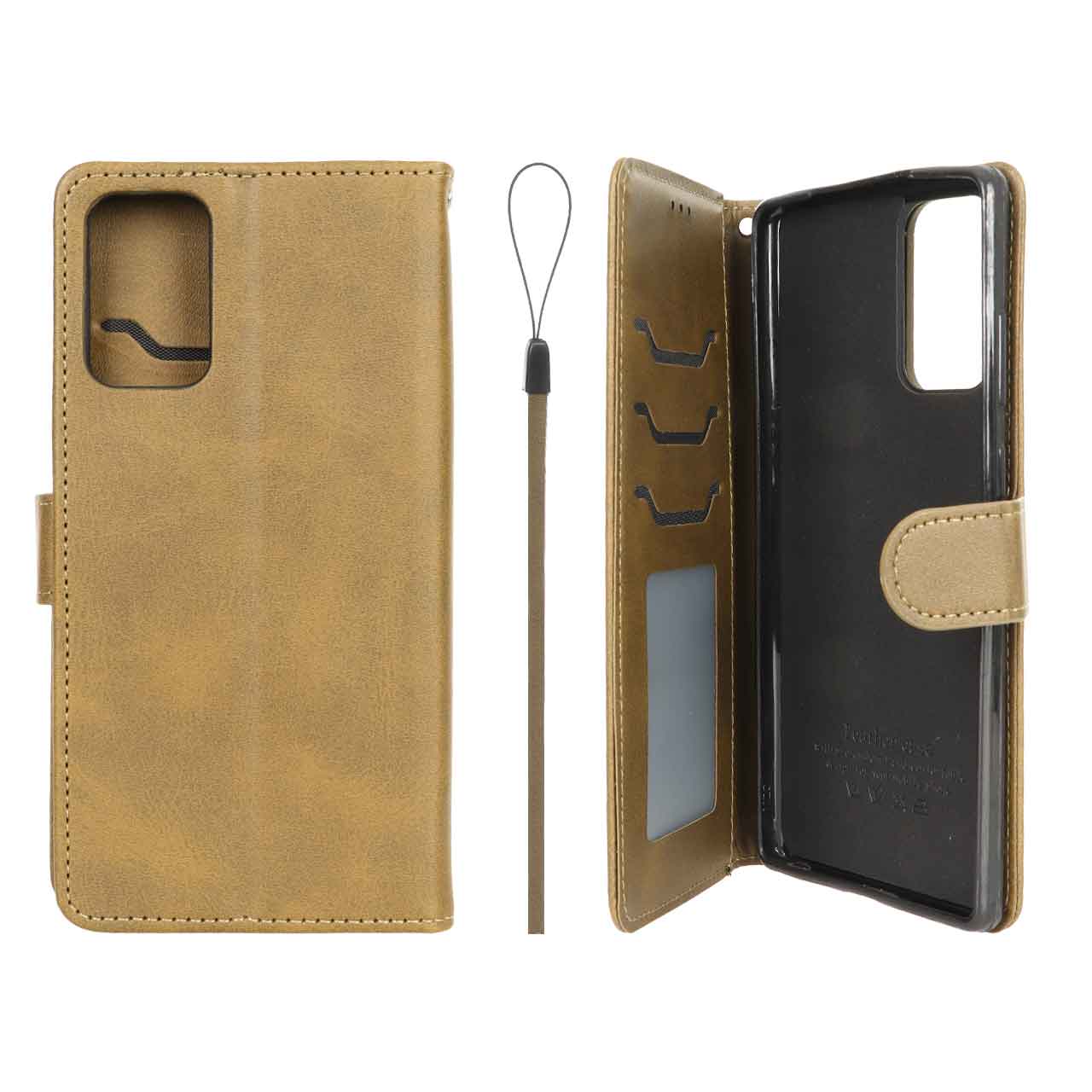 کیف موبایل مگنتی درجه یک داخل خز MNC Plus مدل Samsung Galaxy Note20 - سبز زیتونی