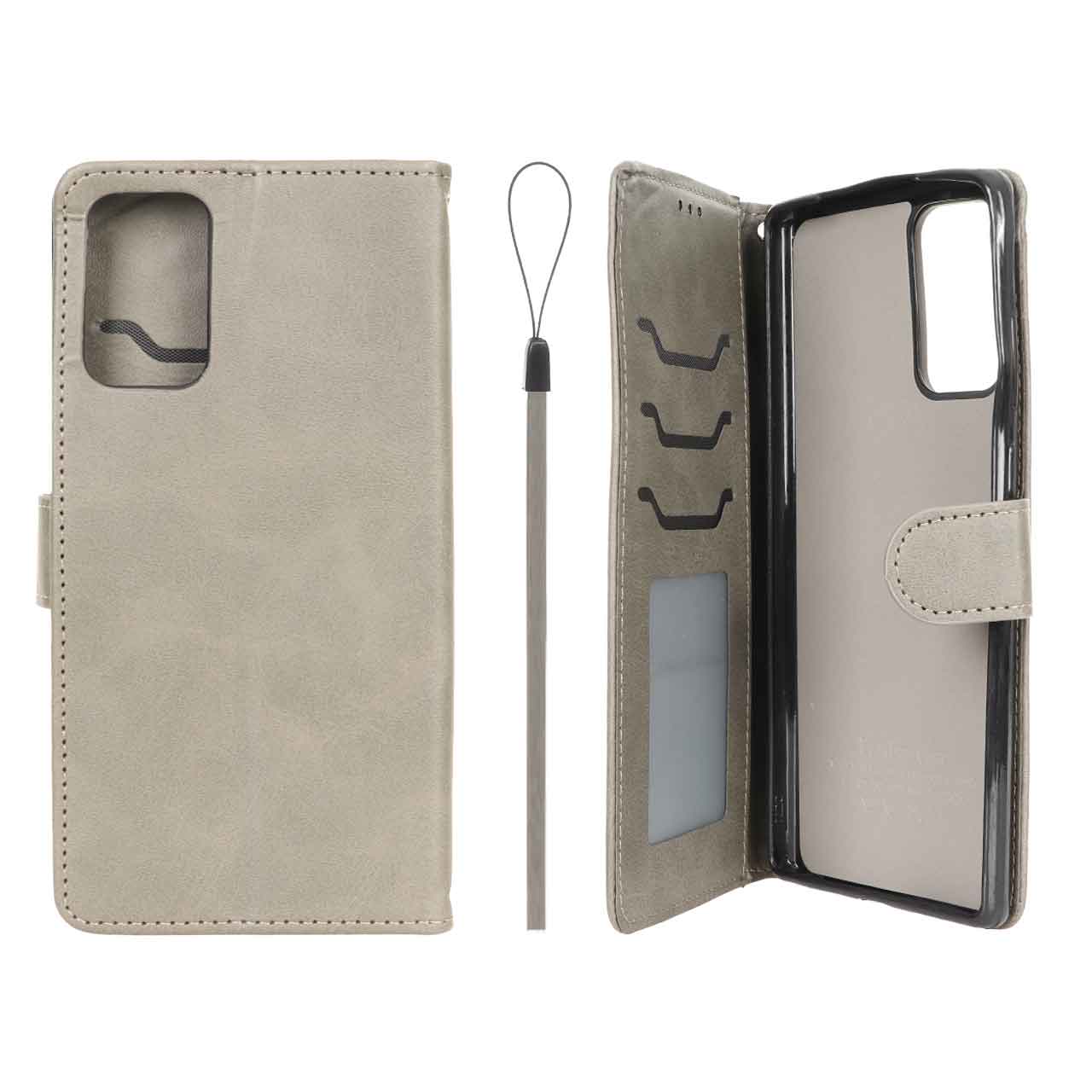 کیف موبایل مگنتی درجه یک داخل خز MNC Plus مدل Samsung Galaxy Note20 - خاکستری