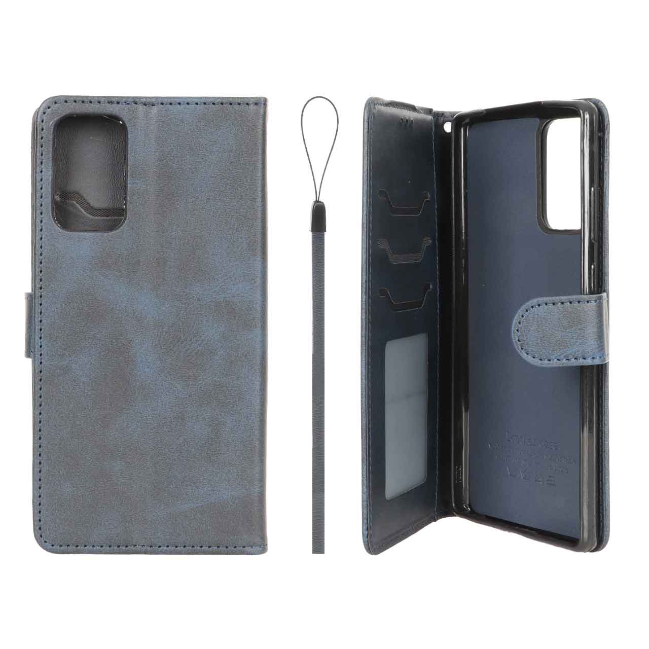 کیف موبایل مگنتی درجه یک داخل خز MNC Plus مدل Samsung Galaxy Note20 - سرمه ای