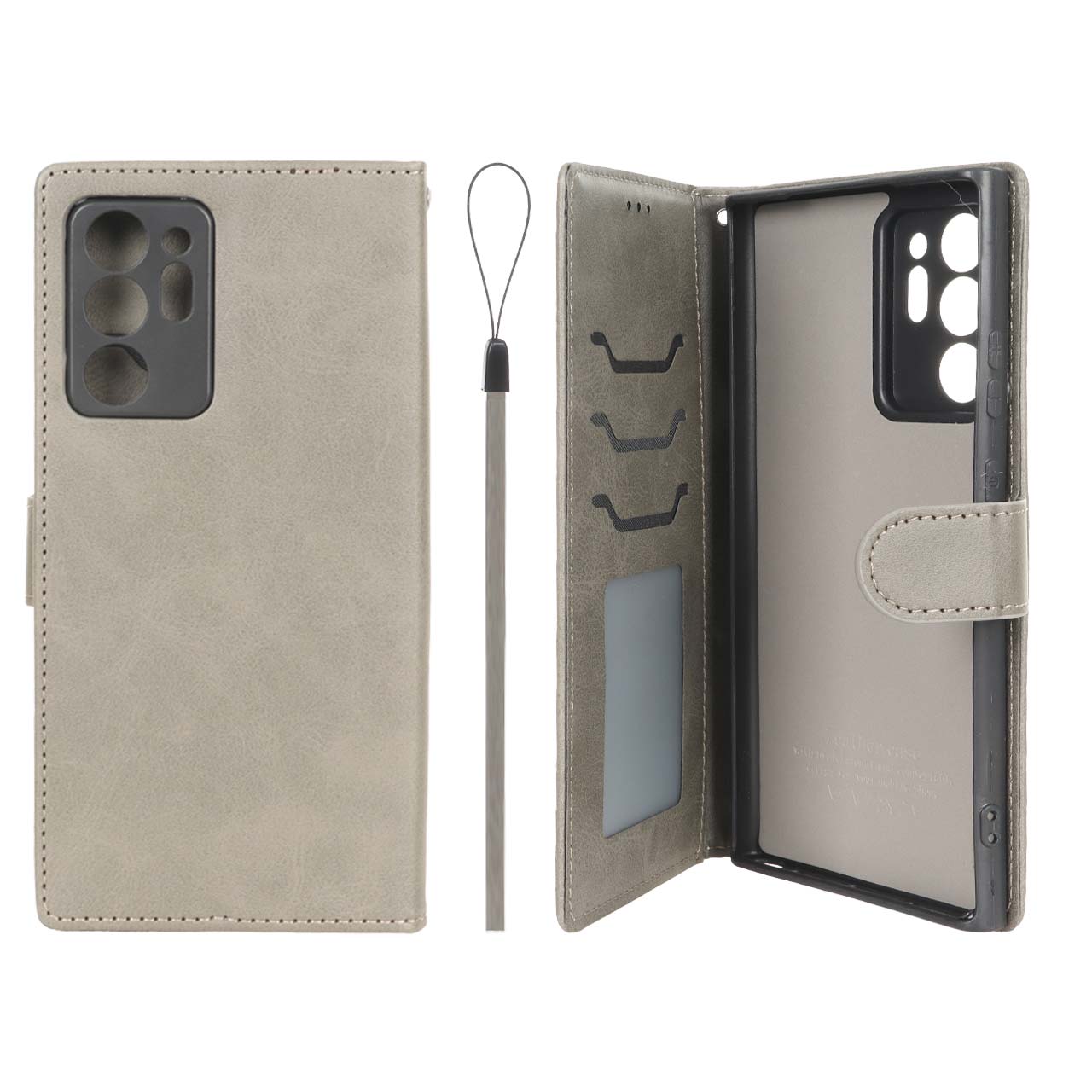 کیف موبایل مگنتی درجه یک داخل خز MNC Plus مدل Samsung Galaxy Note20 Ultra - خاکستری