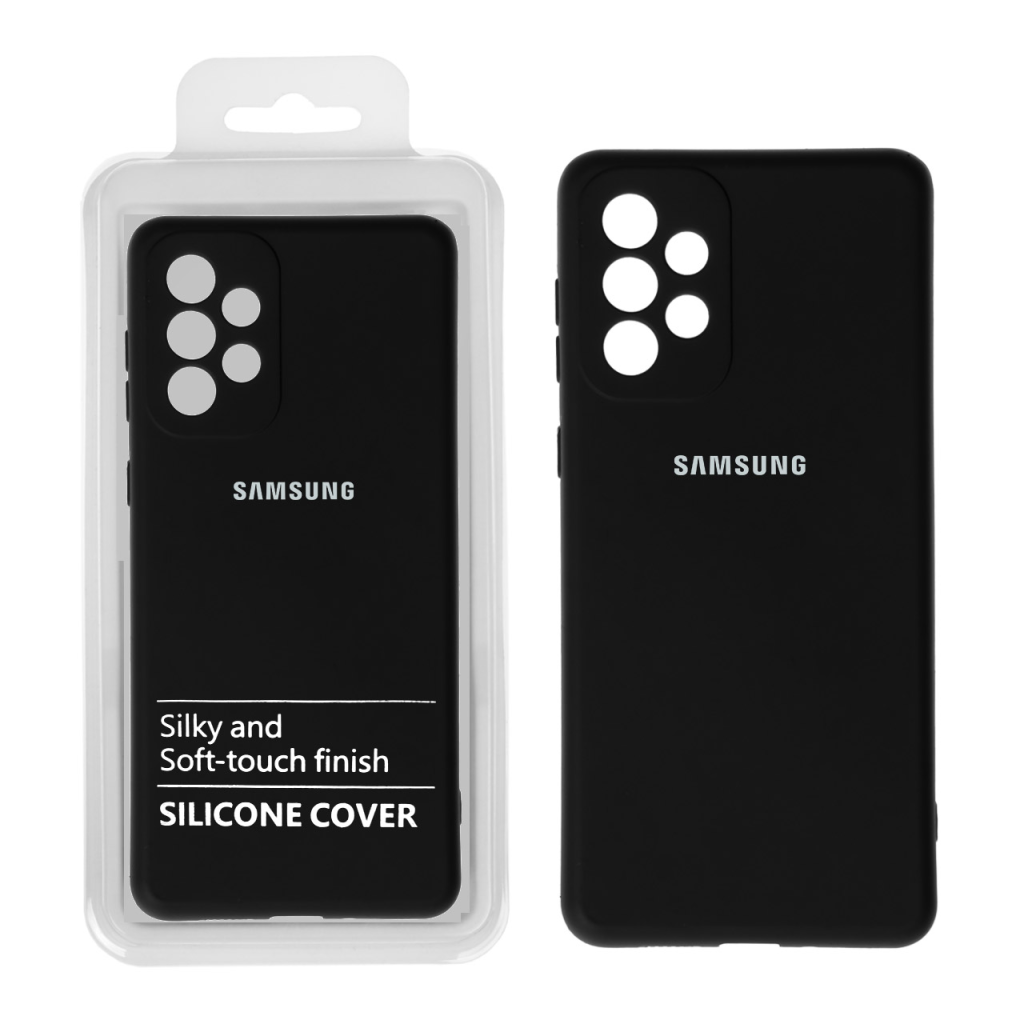 قاب نیو سیلیکون محافظ لنزدار RFF مدل Samsung A73 مشکی (پک دار)
