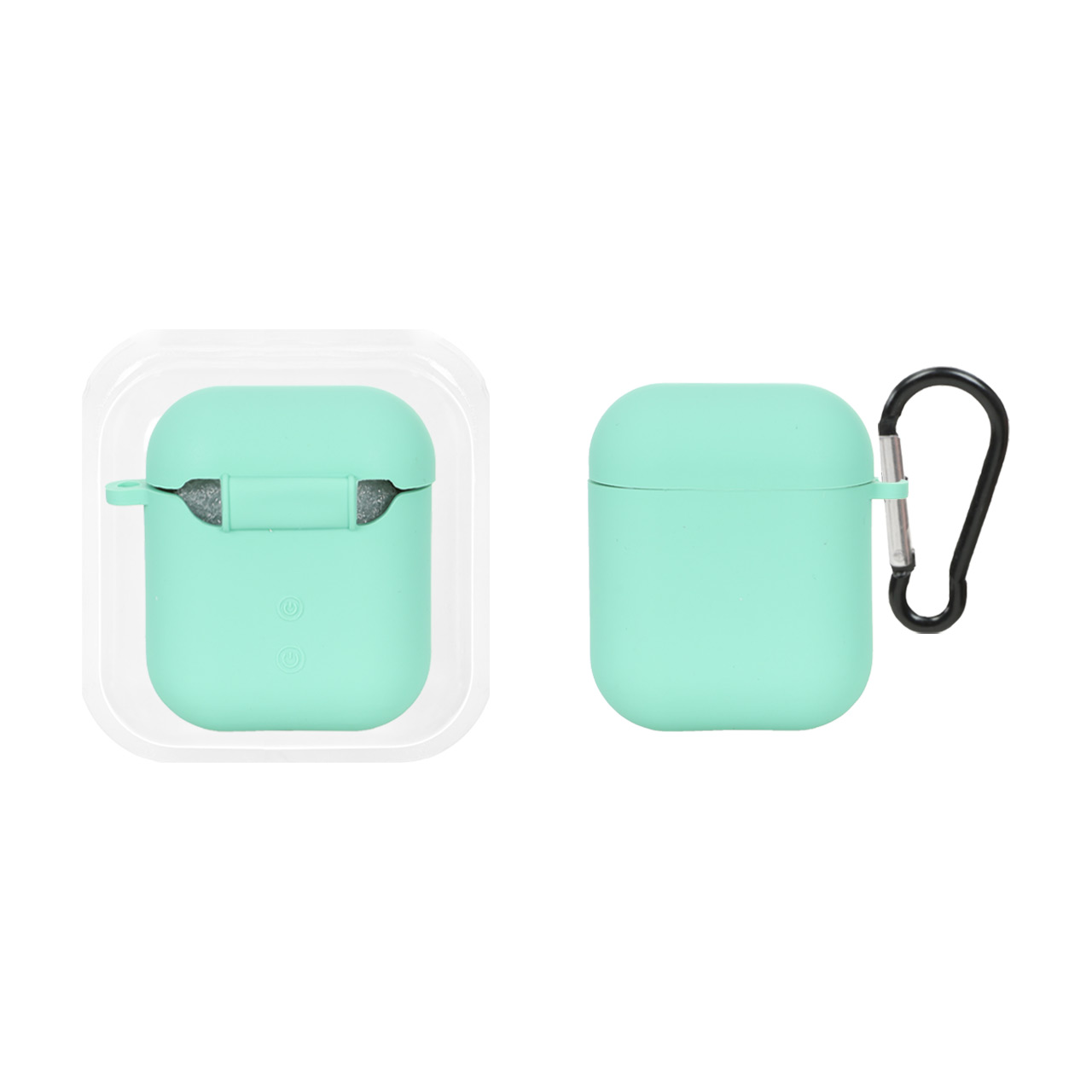 کاور ایرپاد سیلیکونی اورجینال Apple Airpods 1 / 2 - سبزآبی کد 3