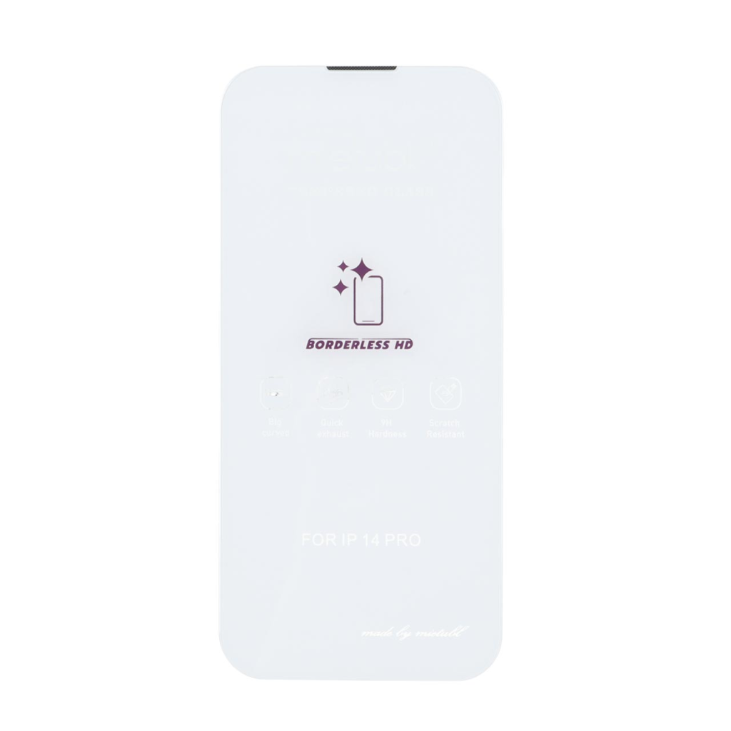 محافظ صفحه نمایش شیشه ای Mietubl 3D Large Arc مدل Apple iPhone 16 / iPhone 15 / iPhone 14 Pro بدون حاشیه - NTC
