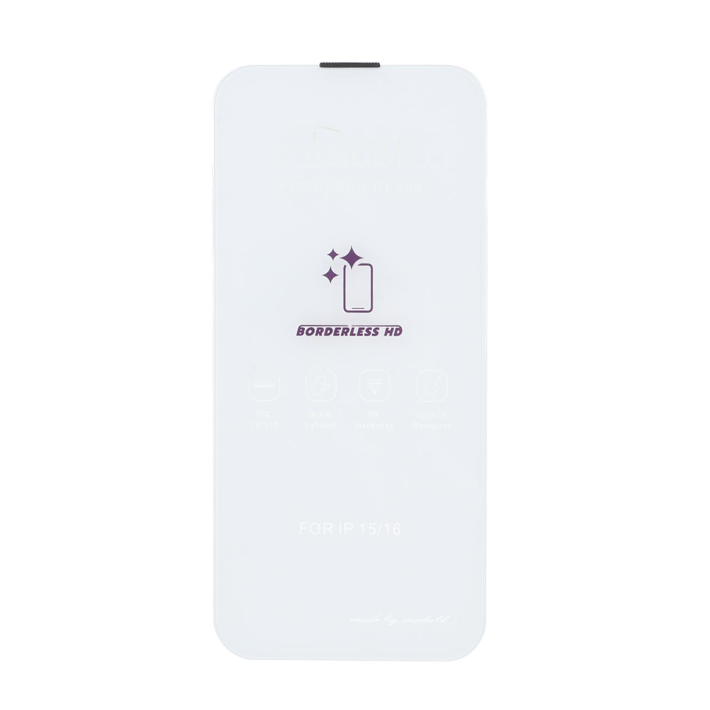 محافظ صفحه نمایش شیشه ای Mietubl 3D Large Arc مدل Apple iPhone 16 بدون حاشیه - NTC