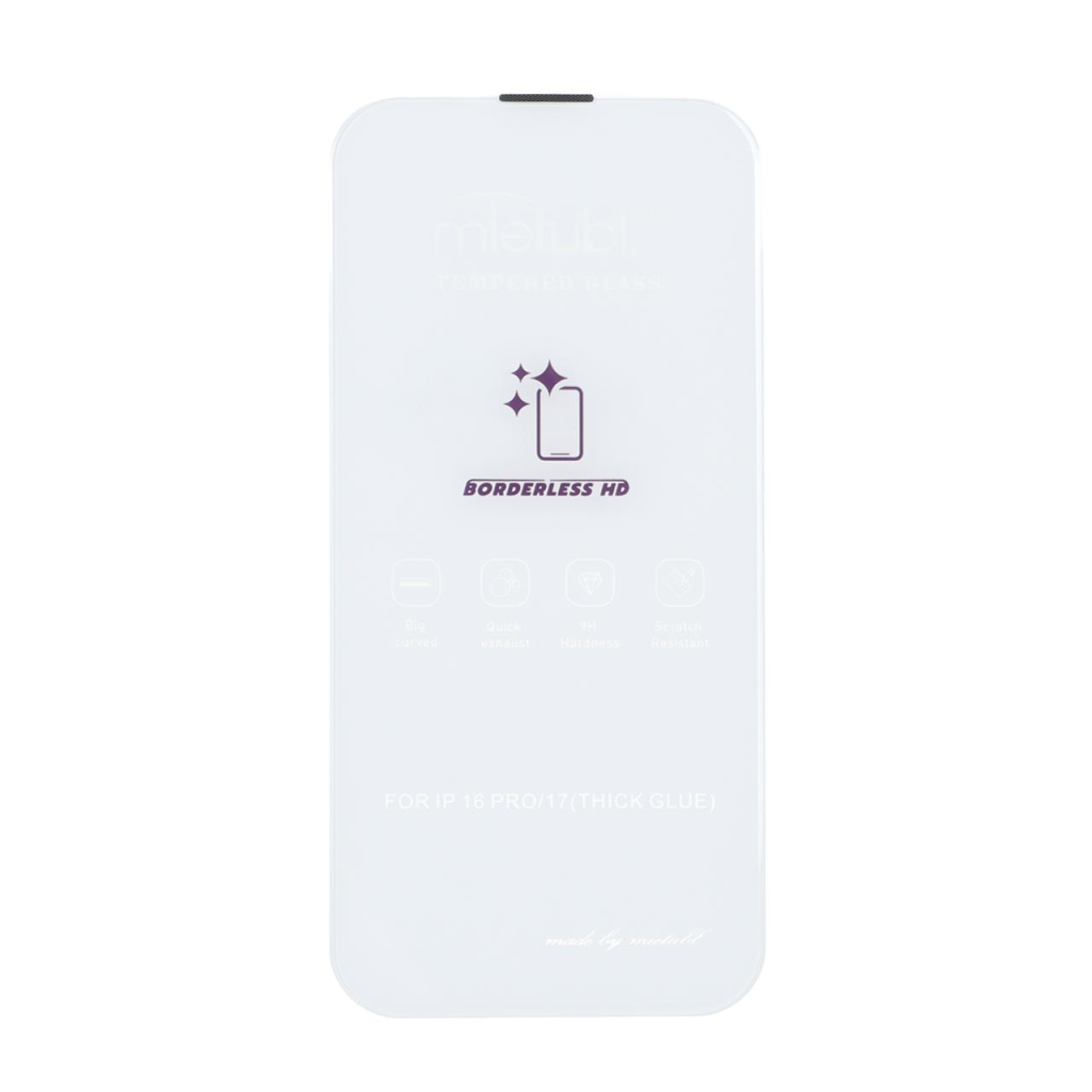 محافظ صفحه نمایش شیشه ای Mietubl 3D Large Arc مدل Apple iPhone 17 / iPhone 16 Pro بدون حاشیه - NTC