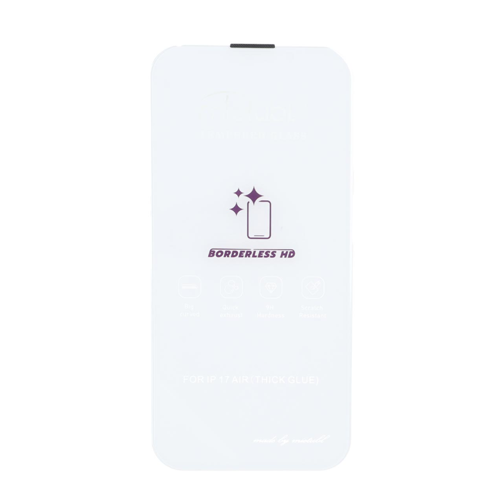 محافظ صفحه نمایش شیشه ای Mietubl 3D Large Arc مدل Apple iPhone 17 Air بدون حاشیه - NTC