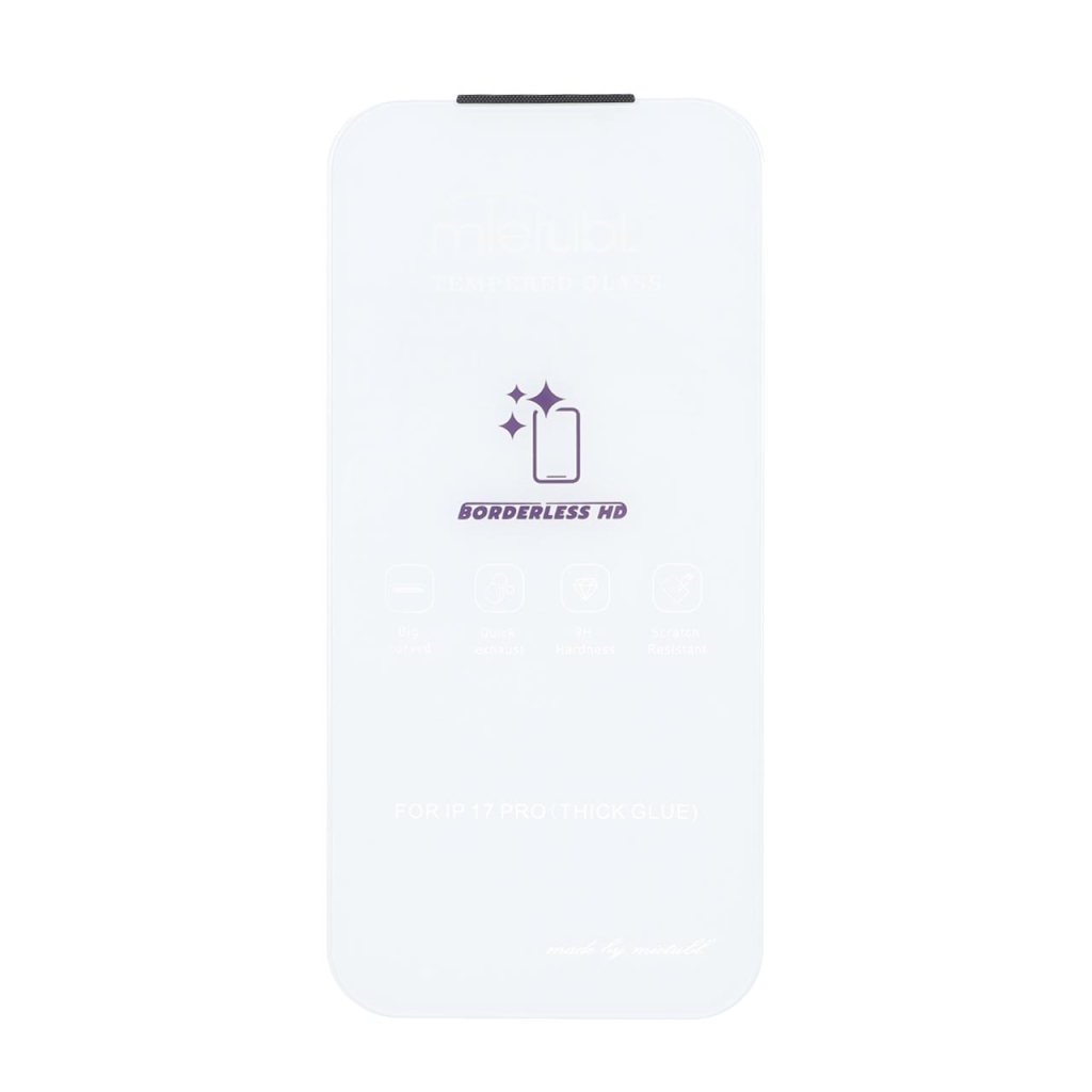 محافظ صفحه نمایش شیشه ای Mietubl 3D Large Arc مدل Apple iPhone 17 Pro بدون حاشیه - NTC