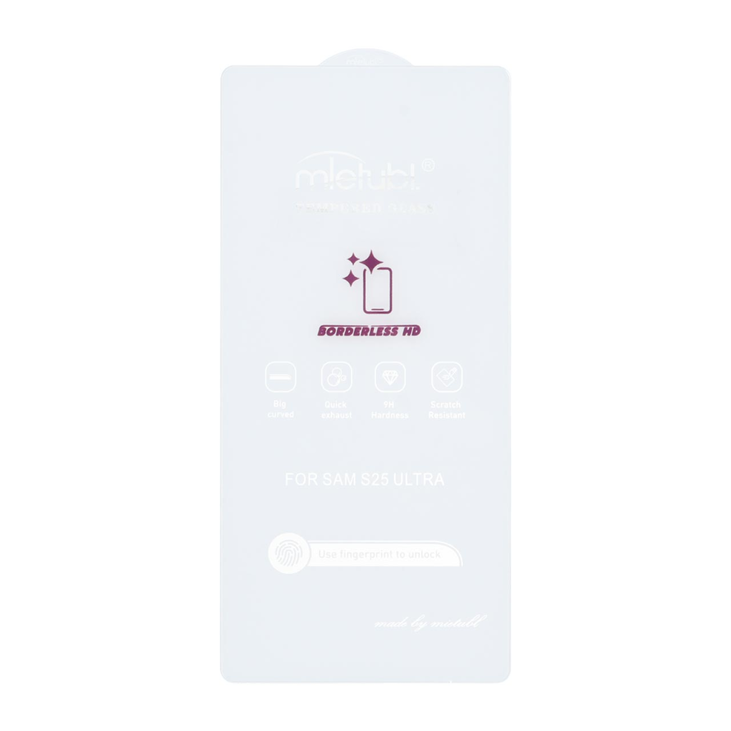 محافظ صفحه نمایش شیشه ای Mietubl 3D Large Arc مدل Samsung Galaxy S25 Ultra بدون حاشیه - NTC