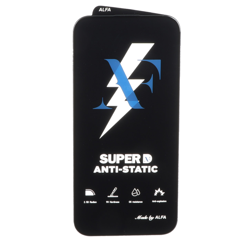 محافظ صفحه نمایش شیشه ای Super D Anti Static ALFA مدل Apple iPhone 15 Pro (بدون پک)