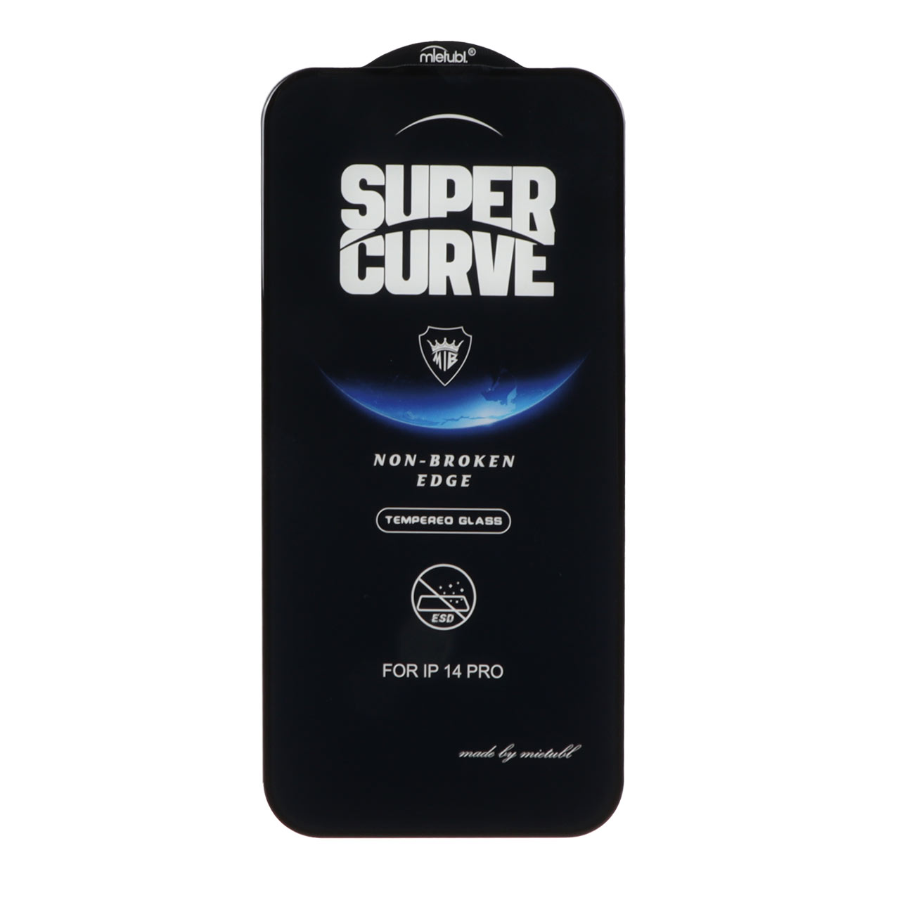محافظ صفحه نمایش شیشه ای Full Cover ESD SUPER CURVE Mietubl مدل NTC - Apple iPhone 16 / iPhone 15 / iPhone 14 Pro