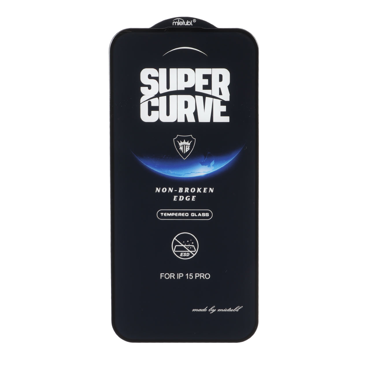 محافظ صفحه نمایش شیشه ای Full Cover ESD SUPER CURVE Mietubl مدل NTC - Apple iPhone 15 Pro