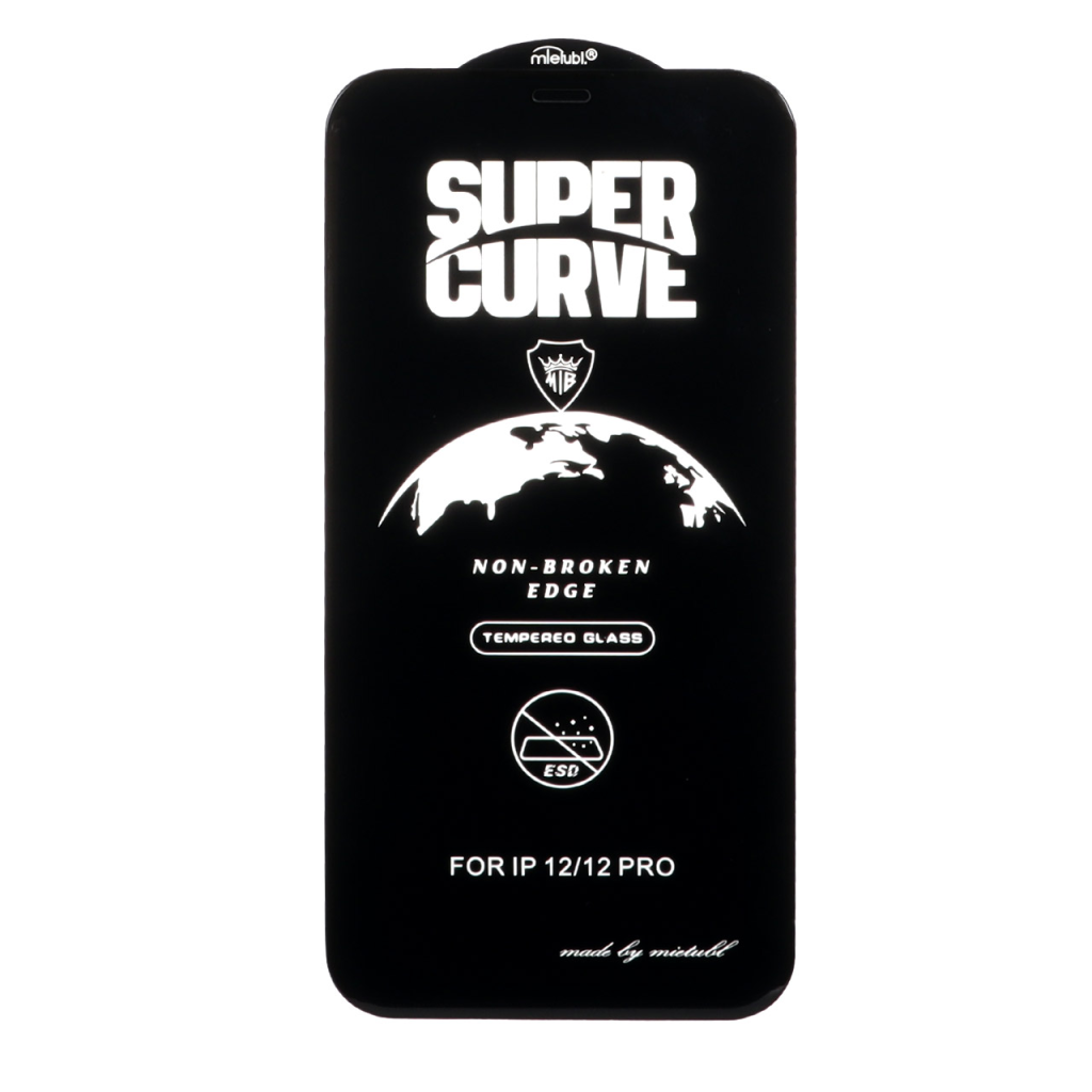 محافظ صفحه نمایش شیشه ای Full Cover ESD SUPER CURVE Mietubl مدل NTC - Apple iPhone 12 / iPhone 12 Pro