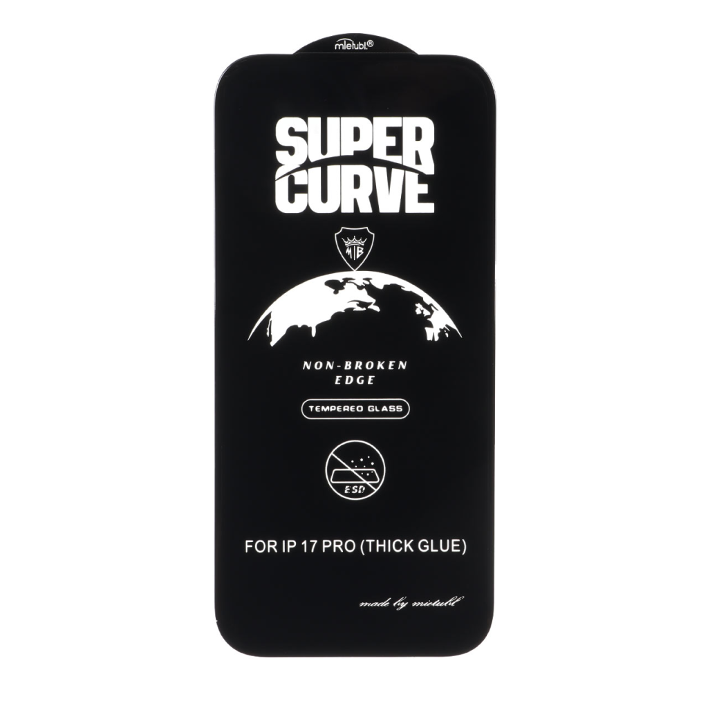 محافظ صفحه نمایش شیشه ای Full Cover ESD SUPER CURVE Mietubl مدل NTC - Apple iPhone 17 Pro