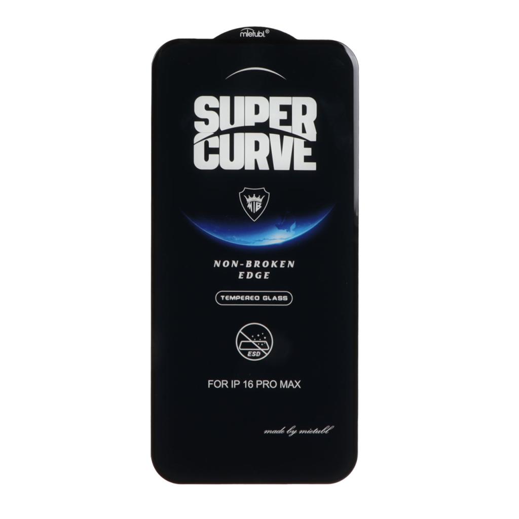 محافظ صفحه نمایش شیشه ای Full Cover ESD SUPER CURVE Mietubl مدل NTC - Apple iPhone 16 Pro Max