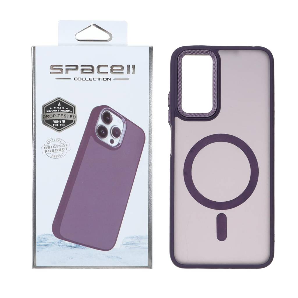 قاب Space مات لنز کربن طرح مگ سیف Xiaomi Redmi Note 12S / Xiaomi Redmi Note 11 4G / Redmi Note 11S - بنفش (پک دار)