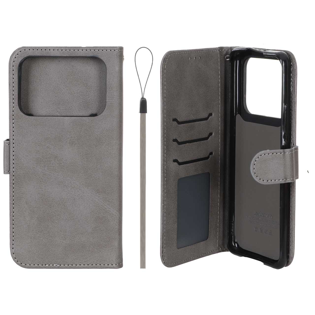 کیف موبایل مگنتی درجه یک داخل خز MNC Plus مدل Xiaomi Mi 11 Ultra - خاکستری