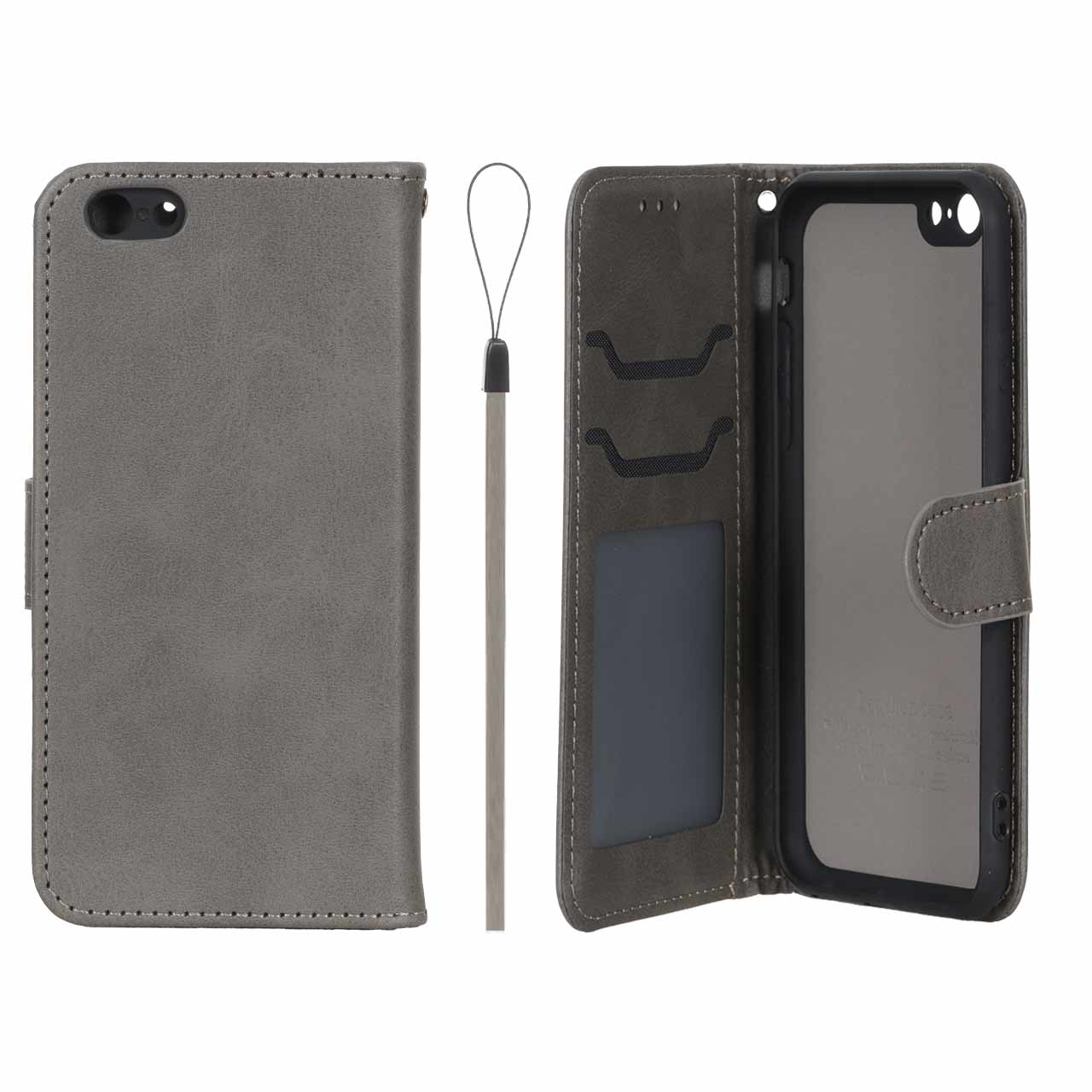 کیف موبایل مگنتی درجه یک داخل خز MNC Plus مدل Apple iPhone 6 / iPhone 6s - خاکستری