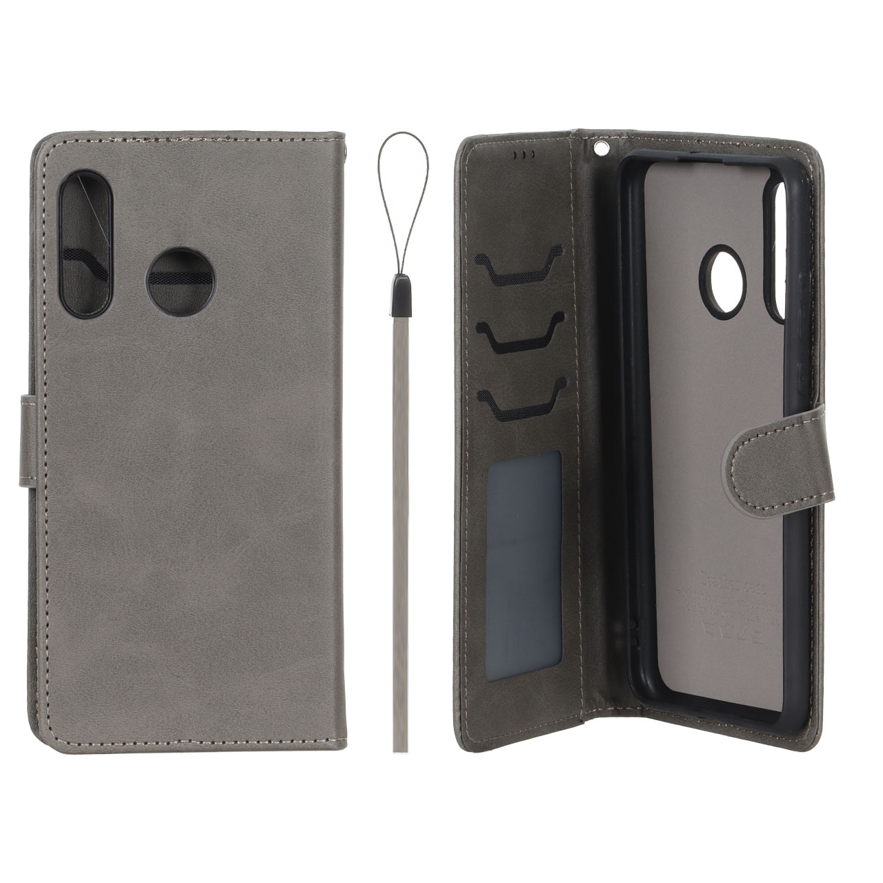 کیف موبایل مگنتی درجه یک داخل خز MNC Plus مدل Huawei P30 Lite - خاکستری