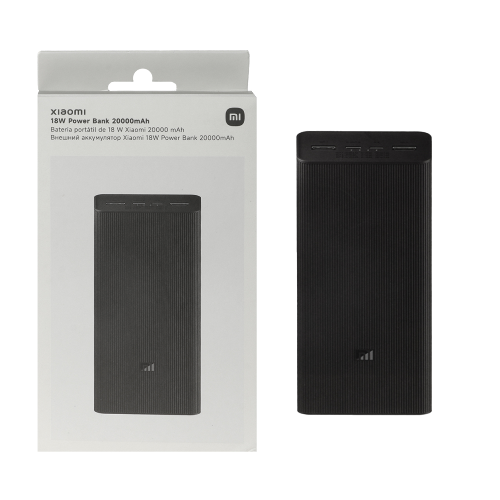 پاوربانک (فست شارژ) Xiaomi 18W 20000mAh مدل PB2018ZM - مشکی - MMS (گارانتی شش ماهه YA)