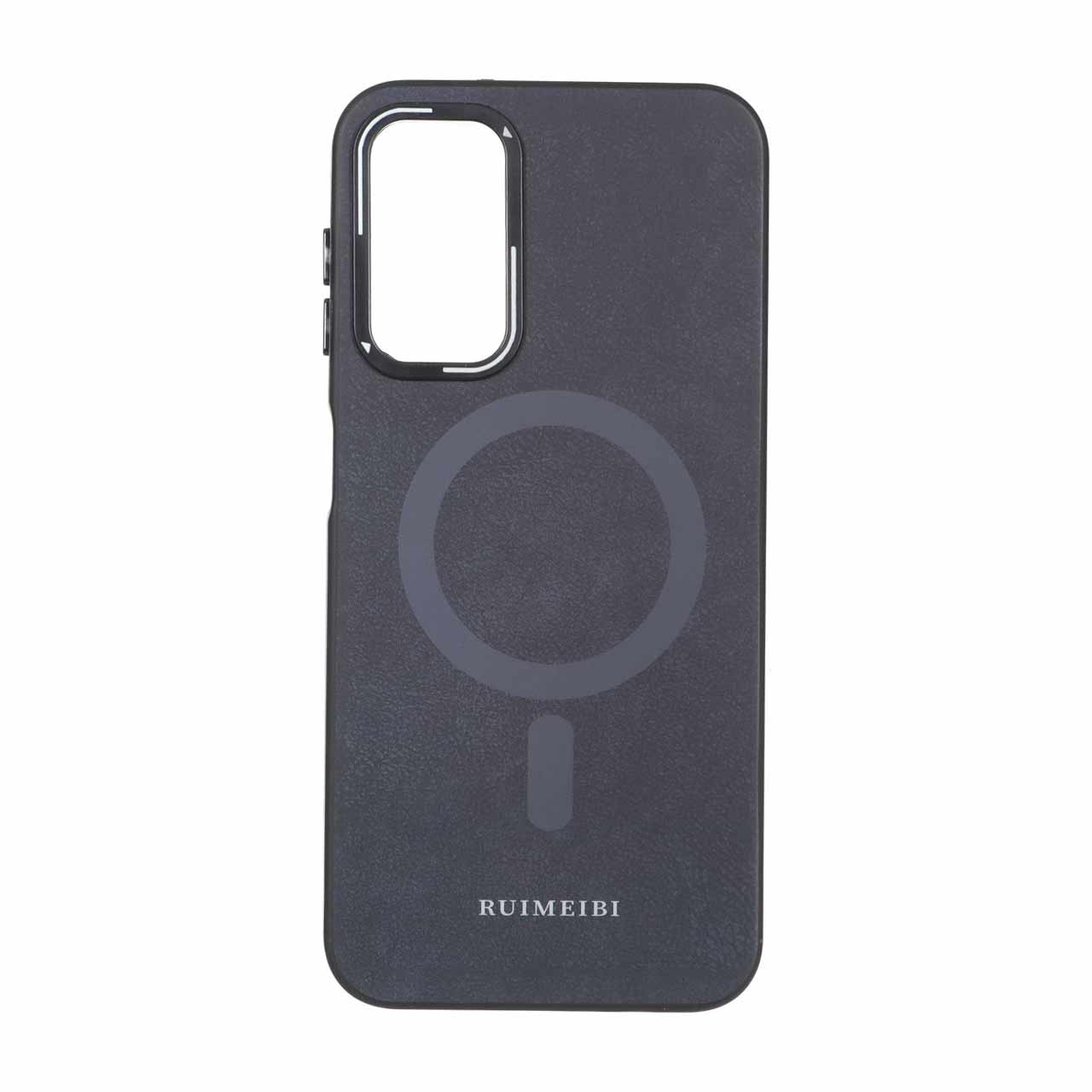 قاب Ruimeibi طرح مگ سیف لنز خطی Samsung Galaxy A14 - سرمه ای تیره