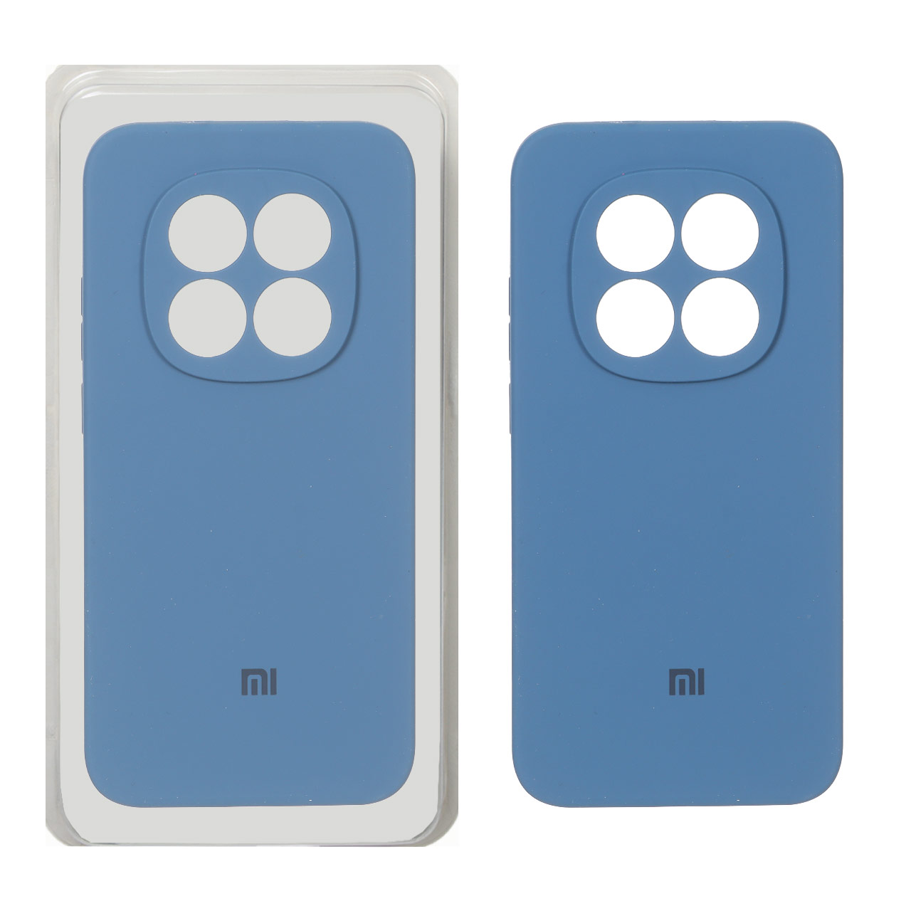 قاب سیلیکونی پاک کنی محافظ لنزدار اورجینال Xiaomi Redmi Note 15 Pro 5G - آبی تیره (پک اصلی)