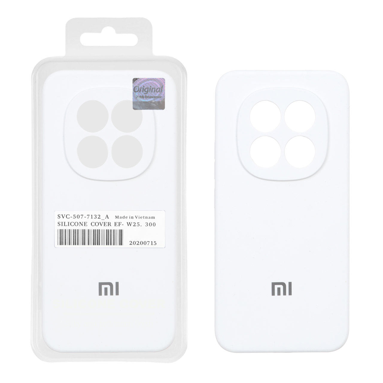 قاب سیلیکونی پاک کنی اورجینال Master Quality مدل Xiaomi Redmi Note 15 Pro Plus - سفید (پک دار)