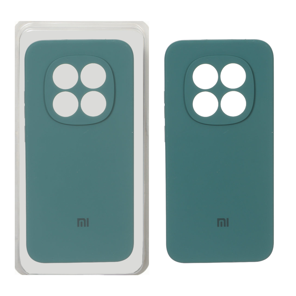 قاب سیلیکونی پاک کنی محافظ لنزدار اورجینال Xiaomi Redmi Note 15 Pro 5G - سبز (پک اصلی)