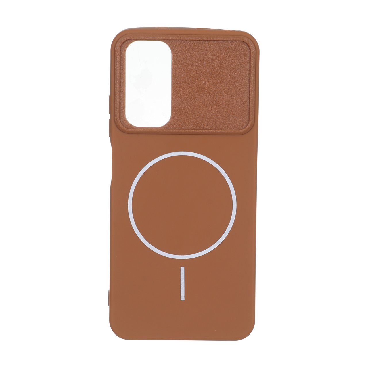 قاب طرح مگ سیف دور لنز Texture مدل Xiaomi Redmi Note 12S / Xiaomi Redmi Note 11 4G / Redmi Note 11S - قهوه ای