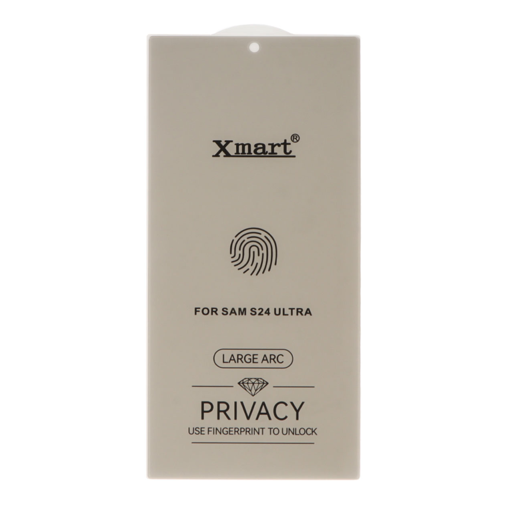محافظ صفحه نمایش شیشه ای بدون حاشیه Xmart Privacy 3D Large Arc مدل Samsung Galaxy S24 Ultra