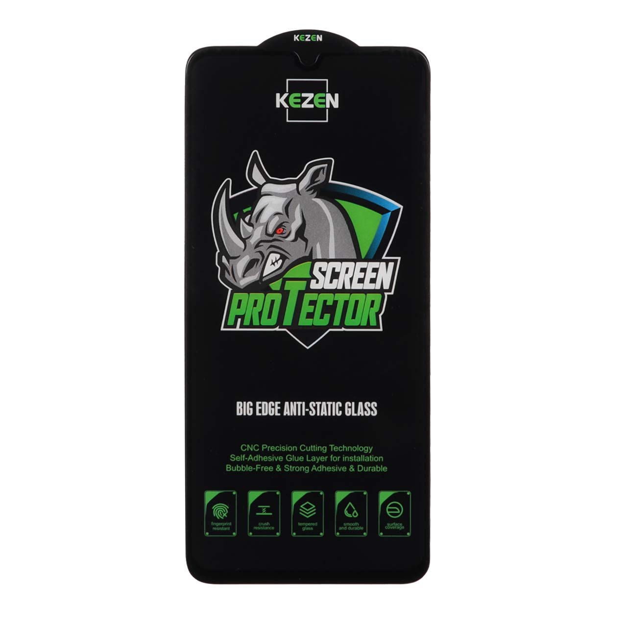 محافظ صفحه نمایش شیشه ای Full Cover Kezen Anti Static Big Edge مدل Samsung Galaxy A05s / A07 / A06 / Realme C51 / Realme C53 / Narzo N53